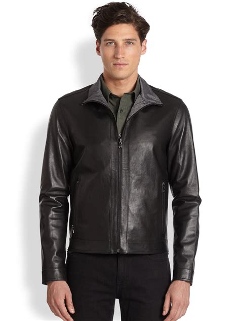 michael kors leather jacket care|Michael Kors leather jacket men.